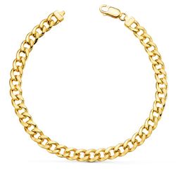 Pulsera Barbada Hueca Oro 18kts 20 cm 08001120