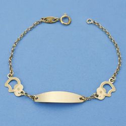 18kts Gold Baby Armband Elefanten Sklave 13,5cm 25000028