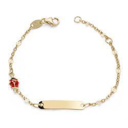 Pulsera Bebe Oro 18kts Esclava Mariquita 14cm 29000058