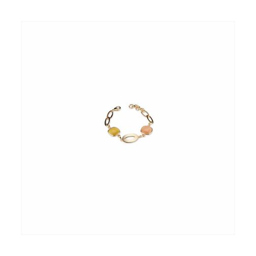 Bronze Bracelet 19+2cm Sovrani J8713 Gold Crystals Yellow Pink