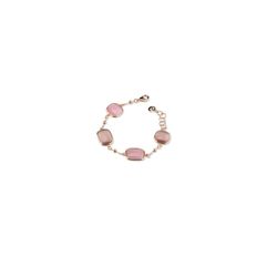 Bronze Bracelet 19+3cm Sovrani J7952 Gold Rosette Cat's Eye Pink