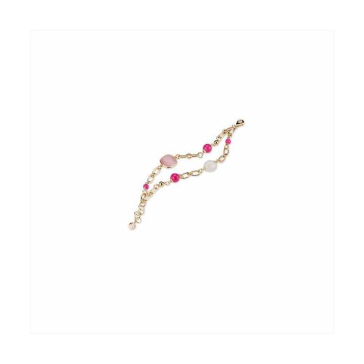 Bronze Bracelet 19+3cm Sovrani J8529 Gold Pink Cat's Eye