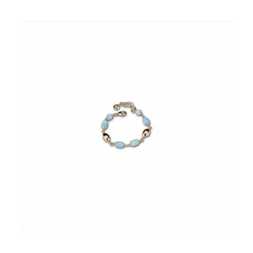 Bronze Bracelet 19+3cm Sovrani J9061 Gold Mireille Blue Stones