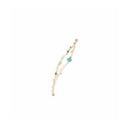 Pulsera Bronce Dorado Sovrani Mujer J11512 Piedras Azules 18+3cm