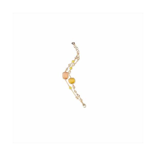 Pulsera Bronce Dorado Sovrani Mujer J11528 Circonitas Naranja 18+3cm