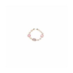 Pulsera Bronce Dorado Sovrani Mujer J11535 C. Bolas En Brillo & Circonitas Rosa 19+3cm