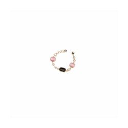 Pulsera Bronce Dorado Sovrani Mujer J11547 Piedras Rosa Bicolor Negra 18+3cm