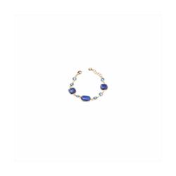 Pulsera Bronce Dorado Sovrani Mujer J11588 Circonitas Azules Bicolor 19+3cm