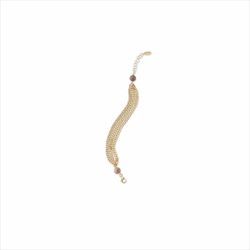 Pulsera Bronce Dorado Sovrani Mujer J11911 Cadenillas En Brillo 16+5cm