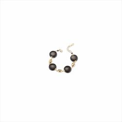 Pulsera Bronce Dorado Sovrani Mujer J11941 Bolas Negras 16+5cm
