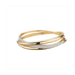 Pulsera Bronce Dorado Sovrani Mujer J12226 Circonitas 6cm