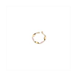 Pulsera Bronce Dorado Sovrani Mujer J12378 Piedras Rosa Ovalos Alargados C. Circonitas 18+3cm