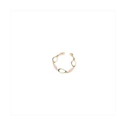 Pulsera Bronce Dorado Sovrani Mujer J12393 Piedras Rosas C. Óvalos Alargados Lisos 18+3cm