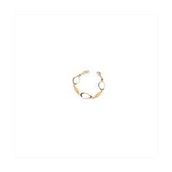 Pulsera Bronce Dorado Sovrani Mujer J12396 Piedras Naranja C. Óvalos Calados 18+3cm