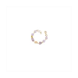 Pulsera Bronce Dorado Sovrani Mujer J12417 Piedras Violetas 19+4cm