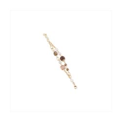 Pulsera Bronce Dorado Sovrani Mujer J12451 Piedras Marrones 17+4cm