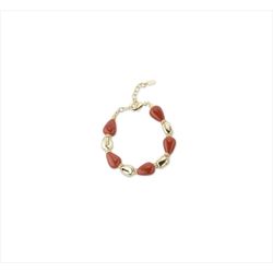 Pulsera Bronce Dorado Sovrani Mujer J12626 Piedras Coral 20+6cm