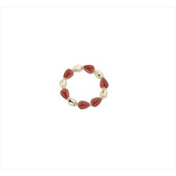 Pulsera Bronce Dorado Sovrani Mujer J12627 Piedras Coral 6cm