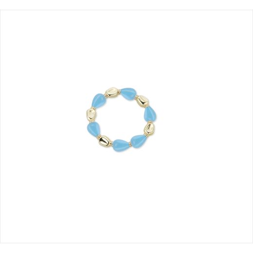 Pulsera Bronce Dorado Sovrani Mujer J12632 Piedras Turquesa 6cm