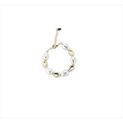 Pulsera Bronce Dorado Sovrani Mujer J12636 Piedras Ágata Blanca 20+6cm