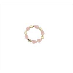 Pulsera Bronce Dorado Sovrani Mujer J12642 Piedras Coral Rosa 6cm