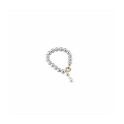 Pulsera Bronce Dorado Sovrani Mujer J8986 Perlas Grises 19cm