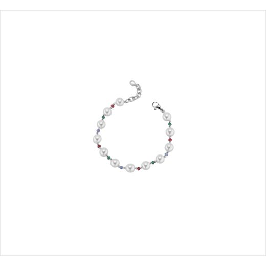 Pulsera Bronce Sovrani Mujer J12614 Perlas & Circonitas 19+3cm