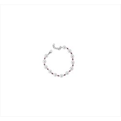 Pulsera Bronce Sovrani Mujer J12623 Perlas & Circonitas Rosa 19+3cm