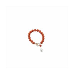 Pulsera Bronce Sovrani Mujer J8974 Piedras Coral & Perlas 19cm