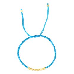 Pulsera Cordón - Acero Dorado Mujer 3mm PSL0071DOEB Color Azul