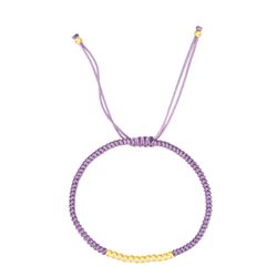 Pulsera Cordón - Acero Dorado Mujer 3mm PSL0071DOEI Color Amatista