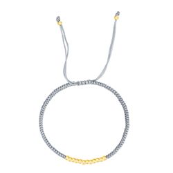 Pulsera Cordón - Acero Dorado Mujer 3mm PSL0071DOGE Color Gris