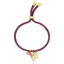 Pulsera Cordón Algodón Rojo Argyor MRM (AC)403A27 Piedras Rojas & Llave