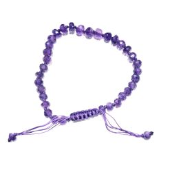 Pulsera Cordón Mujer PUM0060DOAM Piedras Minerales Amatista