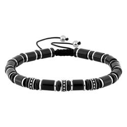 Pulsera Cordón Negro Argyor MRM (AC)403A10 Piedras Agata Negro