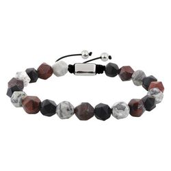 Pulsera Cordón Negro Argyor MRM (AC)403A11 Piedras Ojo De Tigre Agata Negro