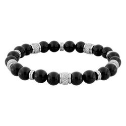 Pulsera Cordón Negro Argyor MRM (AC)403A14 Piedras Agata Negro