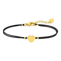 Pulsera Cordón Negro Argyor MRM (AC)403A38 Corazón En Brillo