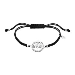 Pulsera Cordón Negro - Plata Lotus LP1641-2/3 Árbol De La Vida