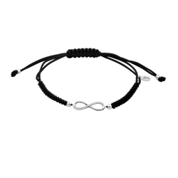 Pulsera Cordón Negro - Plata Lotus LP1872-2/6 Infinito Circonitas