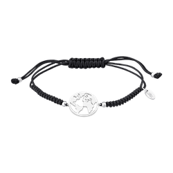 Pulsera Cordón Negro - Plata Lotus LP1898-2/2 Mundo