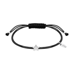 Pulsera Cordón Negro - Plata Lotus LP3753-2/1 Estrella