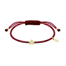 Pulsera Cordón Rojo - Plata Dorada Lotus LP3753-2/2 Estrella Circonitas
