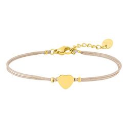 Pulsera Cordón Rosa Argyor MRM (AC)403A39 Corazón En Brillo