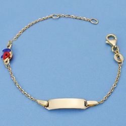 Pulsera de Oro 18kts de Comunión Esclava Elefante 16cm 07000669