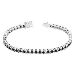 Pulsera Diamantes Hombre Oro Blanco 18kts Garras 6,11cts 1309180