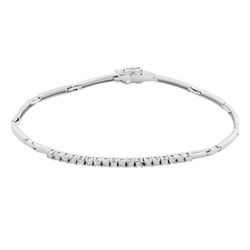 Pulsera Diamantes Oro Blanco 18kts Garras 0.36cts 1309143