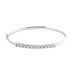 Pulsera Diamantes Oro Blanco 18kts Garras 0.66cts 1309162