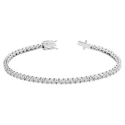 Pulsera Diamantes Oro Blanco 18kts Garras 2.70cts 9307328