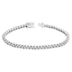 Pulsera Diamantes Oro Blanco 18kts Garras 3.24cts 9307333